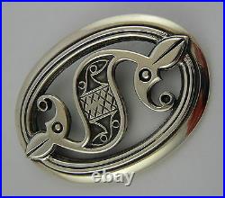 Scottish Ola Gorie Silver Brooch Pin Roman Beastie