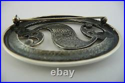 Scottish Ola Gorie Silver Brooch Pin Roman Beastie