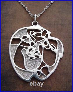 Scottish Ola Gorie Silver Pendant 2 Chains 1971