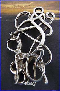 Scottish Ola Gorie Sterling Silver Scarf Brooch Pin