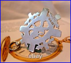 Scottish Pocket Watch Chain Fob Sterling Silver 1909 Rampant Lion & Thistle Fob