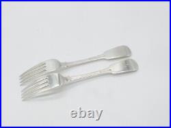 Scottish Provincial Aberdeen Sterling Silver Pair Of Forks George Booth c1820