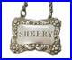 Scottish Provincial George III Sterling Silver Sherry Decanter Label Antique
