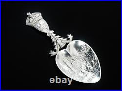Scottish Provincial Sterling Silver Balmoral Caddy Spoon, Ballater 1928