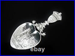 Scottish Provincial Sterling Silver Balmoral Caddy Spoon, Ballater 1928