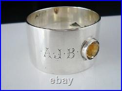 Scottish Provincial Sterling Silver Cairngorm Napkin Ring, William Robb Ballater