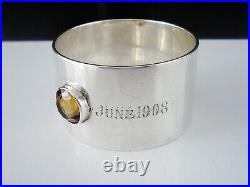 Scottish Provincial Sterling Silver Cairngorm Napkin Ring, William Robb Ballater