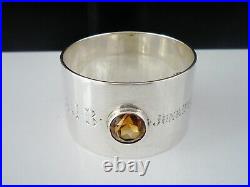 Scottish Provincial Sterling Silver Cairngorm Napkin Ring, William Robb Ballater