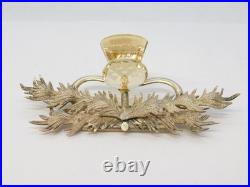 Scottish Provincial Sterling Silver, Citrine Thistle Brooch Antique c1890