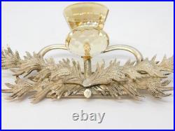 Scottish Provincial Sterling Silver, Citrine Thistle Brooch Antique c1890