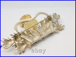 Scottish Provincial Sterling Silver, Citrine Thistle Brooch Antique c1890