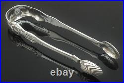 Scottish Provincial Sterling Silver Sugar Tongs, Robert Keay of PERTH, 1845