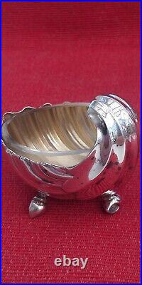 Scottish Seashell Sterling Silver Salts X 3 Edinburgh 1899 Hamilton & Inches