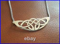 Scottish Sheila Fleet Sterling Silver Lover's Knot Celtic Pendant Necklace
