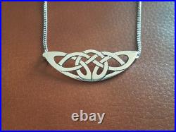 Scottish Sheila Fleet Sterling Silver Lover's Knot Celtic Pendant Necklace