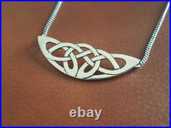 Scottish Sheila Fleet Sterling Silver Lover's Knot Celtic Pendant Necklace