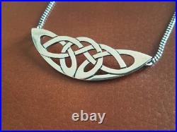 Scottish Sheila Fleet Sterling Silver Lover's Knot Celtic Pendant Necklace