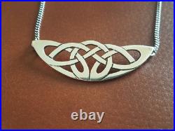 Scottish Sheila Fleet Sterling Silver Lover's Knot Celtic Pendant Necklace