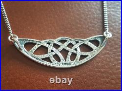Scottish Sheila Fleet Sterling Silver Lover's Knot Celtic Pendant Necklace