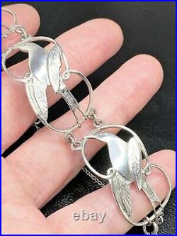 Scottish Shetland STERLING SILVER Bracelet 7 Tern Bird Orig Box HM1975 G/QTY