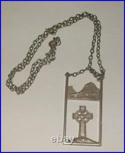Scottish Shetland Silver Robert Welch Iona Celtic Cross Pendant Necklace