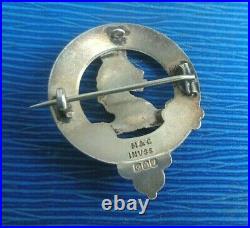 Scottish Silver Brooch Badge h/m 1948 Medlock & Craik Clan Johnstone Johnston