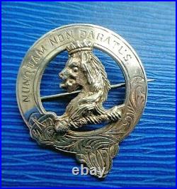 Scottish Silver Brooch Badge h/m 1948 Medlock & Craik Clan Johnstone Johnston