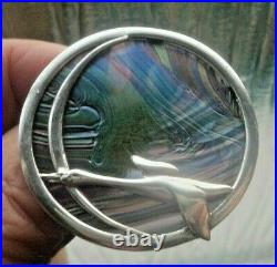 Scottish Silver Brooch & Pendant Pat Cheney John Ditchfield Glass Flying Geese