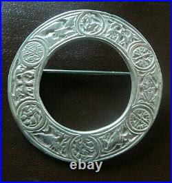 Scottish Silver Iona Celtic Zoomorphic Brooch h/m Edinburgh 1937 Shipton & Co