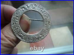 Scottish Silver Iona Celtic Zoomorphic Brooch h/m Edinburgh 1937 Shipton & Co