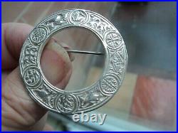 Scottish Silver Iona Celtic Zoomorphic Brooch h/m Edinburgh 1937 Shipton & Co