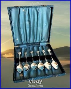 Scottish Silver Iona Viking Longship Spoons Robert Allison Alexander Ritchie