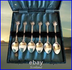 Scottish Silver Iona Viking Longship Spoons Robert Allison Alexander Ritchie