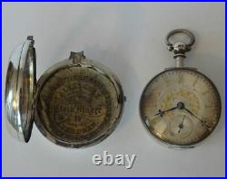 Scottish Silver Pair Cased Fusee Pocket Watch, George Mutch, Ellon