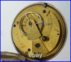 Scottish Silver Pair Cased Fusee Pocket Watch, George Mutch, Ellon