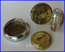 Scottish Silver Pair Cased Fusee Pocket Watch, George Mutch, Ellon