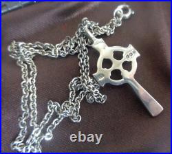 Scottish Silver St. Peter's Cross Pendant Ola Gorie Orkney h/m 1976 Edinburgh