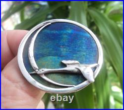 Scottish Sterling Silver Brooch Pat Cheney John Ditchfield Glass Flying Geese