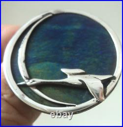 Scottish Sterling Silver Brooch Pat Cheney John Ditchfield Glass Flying Geese Scottish Sterling Silver Brooch Pat Cheney John Ditchfield Glass Flying Geese
