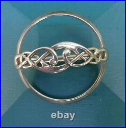 Scottish Sterling Silver Celtic SCARF Brooch Ola Gorie h/m 1991/3 Edinburgh