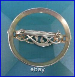 Scottish Sterling Silver Celtic SCARF Brooch Ola Gorie h/m 1991/3 Edinburgh