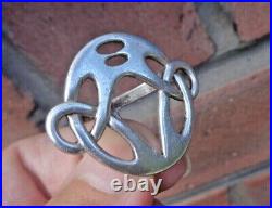 Scottish Sterling Silver Celtic SCARF Clip or Brooch Ortak Orkney c. 1980s Edin