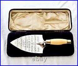 Scottish Sterling Silver Ceremonial Presentation Trowel. Partick Glasgow 1897