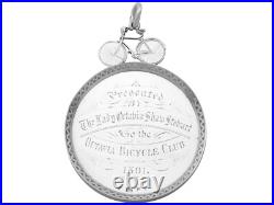 Scottish Sterling Silver Cycling Medallion Antique Victorian