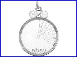 Scottish Sterling Silver Cycling Medallion Antique Victorian