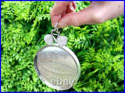 Scottish Sterling Silver Cycling Medallion Antique Victorian