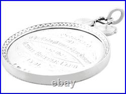 Scottish Sterling Silver Cycling Medallion Antique Victorian
