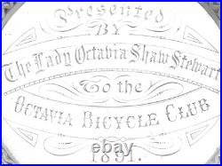 Scottish Sterling Silver Cycling Medallion Antique Victorian