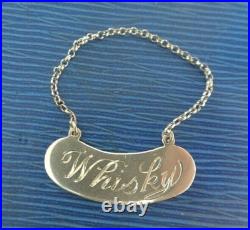 Scottish Sterling Silver Decanter Whisky Noggin Label h/m1978 Edinburgh Scotland