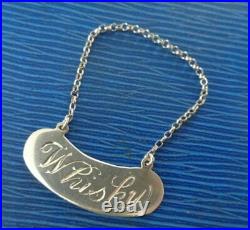 Scottish Sterling Silver Decanter Whisky Noggin Label h/m1978 Edinburgh Scotland